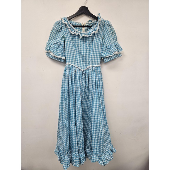 Source Unknown Dresses & Skirts - Vintage Cottagecore Gingham Blue Dress 60s / 70s Dorotyh Wizard of‎ Oz Style